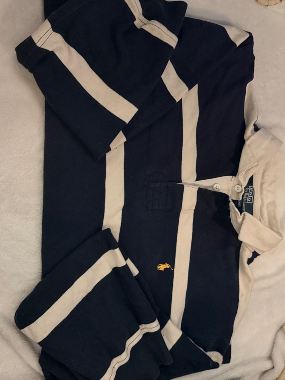 Polo Ralph Lauren Navy and White Vintage Collar Shirt